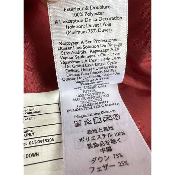 Eddie Bauer EB550 Puffer Vest Womens L Red Full Zip Goose Down Outdoor H… - Picture 11 of 11